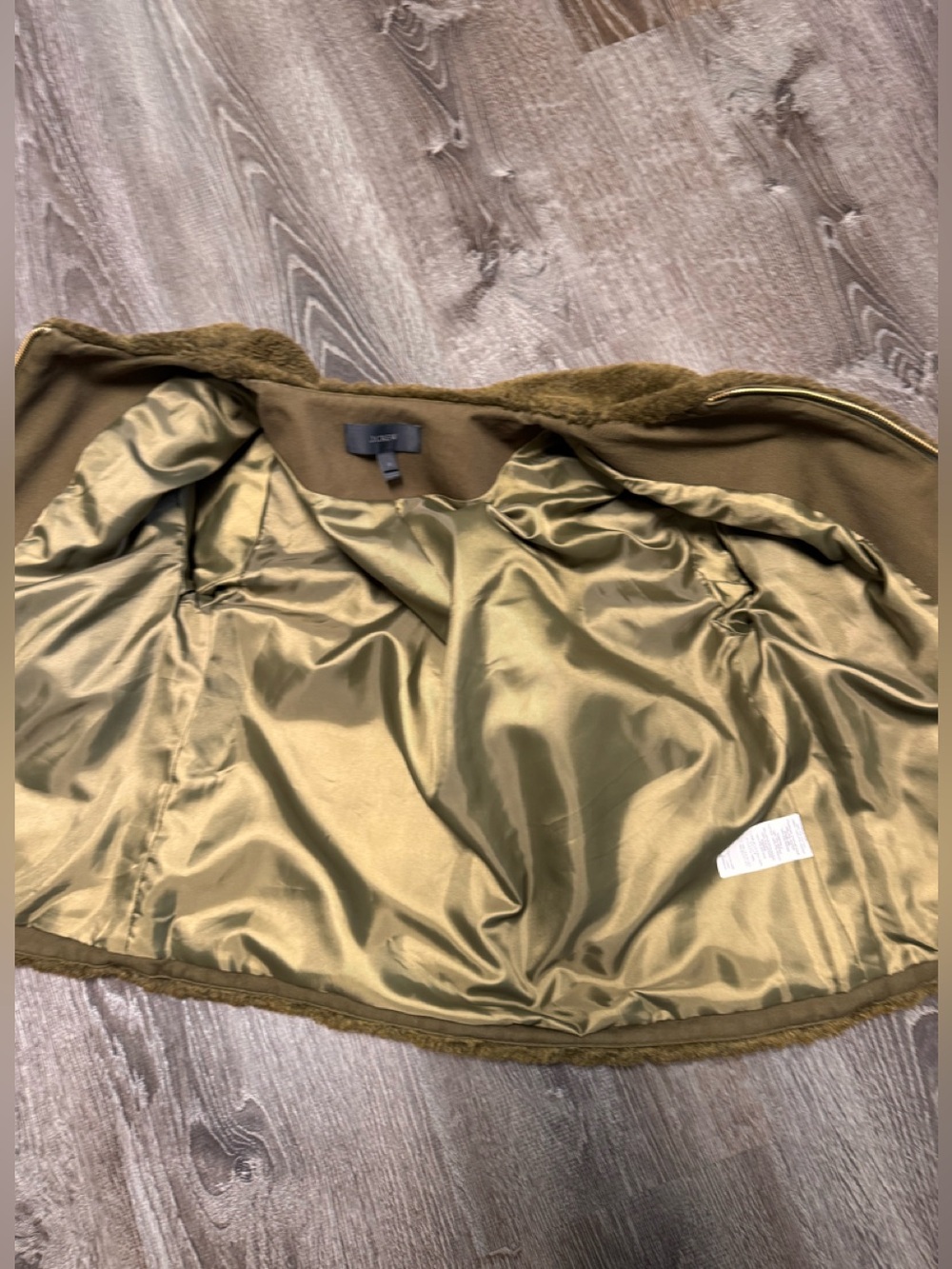 J. Crew Cropped Fleece Teddy Jacket Faux Fur Casual Trendy Cozy. Sz 8. EUC! - Picture 13 of 15